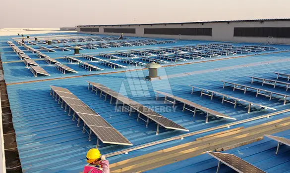 3,58 MW Metallziegeldach-PV-Projekt in Wuxi, China