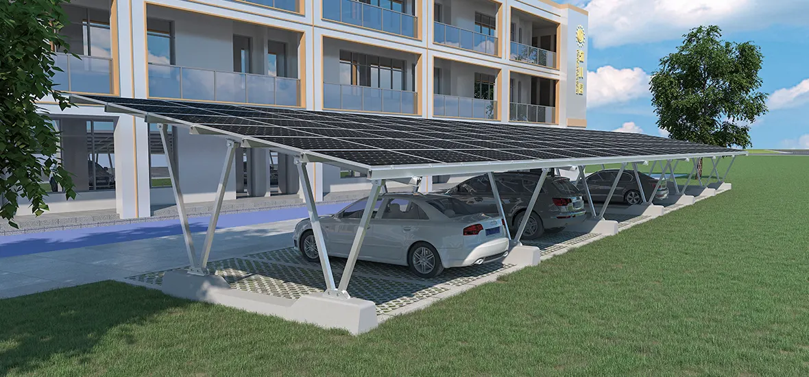 Carport-Photovoltaik-Anlagens Szenendiagramm