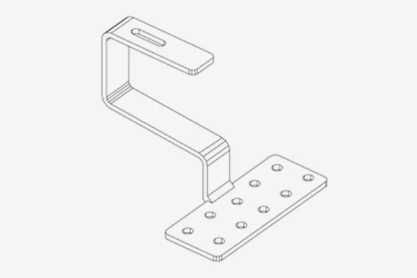 Haken für Dachziegel aus Photovoltaik-Keramik