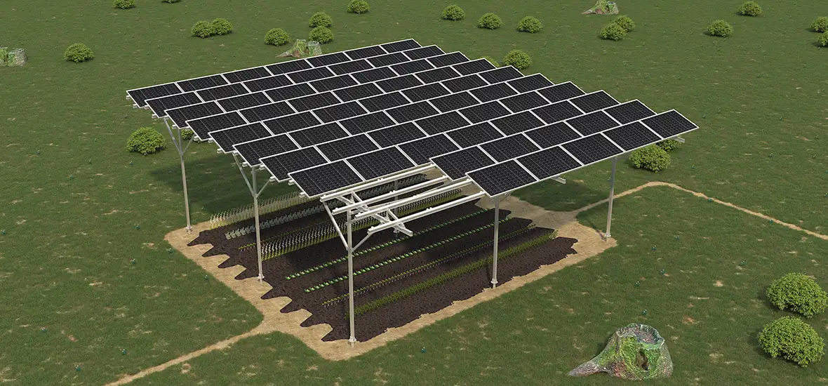 photovoltaik anlagen auf landwirtschaftlichen flachen szenendiagramm